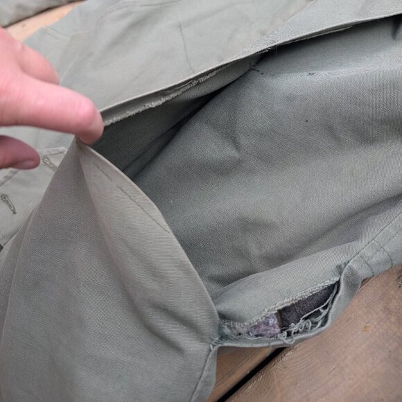Vintage Canadian Military Army Parka Olive Green Combat Field Jacket Lined - Picture 4 of 12